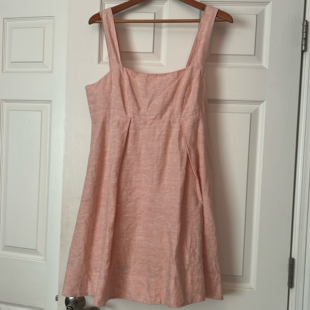 Worn once peach linen dress from Banana Republic